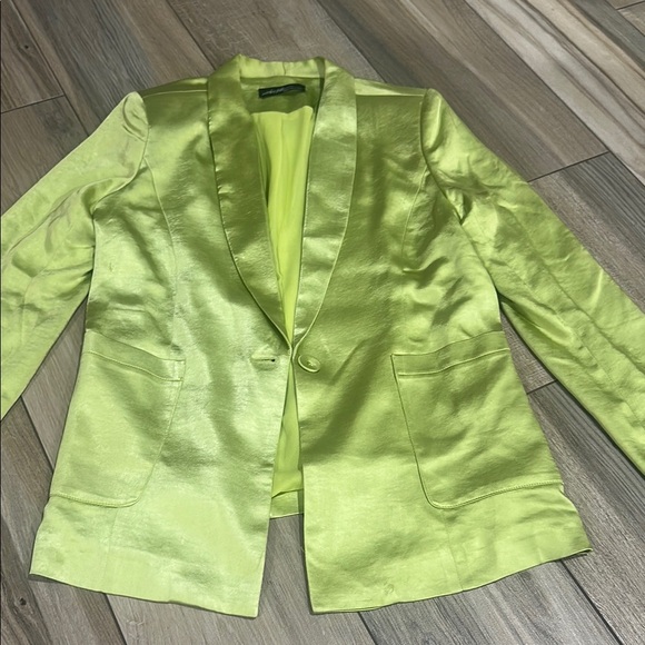 Women's Lime Green Blazer - Picture 2 of 4